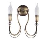 Jupiter 1636 - Nástenné svietidlo MELANI 2xE14/40W/230V mosadz patina 1636