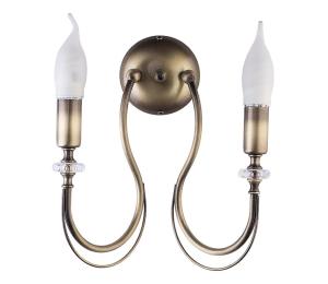 Jupiter 1636 - Nástenné svietidlo MELANI 2xE14/40W/230V mosadz patina 1636