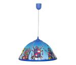 Detský luster na lanku KNIGHT 1xE27/15W/230V WLA-06 RYCERZ NIEBIESKI