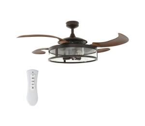 FANAWAY 212925 - LED Stropný látor CLASSIC 3xE27/4W/230V hnedá + DO 212925