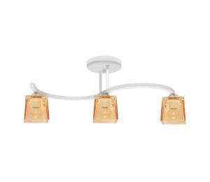 Prisadený luster SANTOS 3xE27/15W/230V biela/oranžová W-8030/3 WT+GO