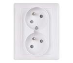 Dvojitá zásuvka domová FRENCH 250V/16A A6001.1