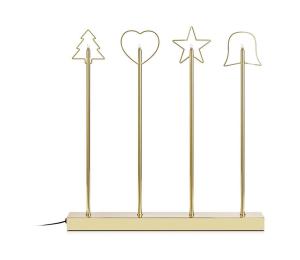 Markslöjd 705254 - Vianočný svietnik GINGER 4xE5/0,8W/230/12V mosadz 705254