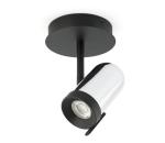 FARO Barcelona Faro 43531 - Bodové svietidlo ORLEANS 1xGU10/8W/230V strieborná/čierna 43531