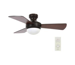 Lucci Air 512311- Stropný látor AIRLIE HUGGER 2xE27/15W/230V drevo/hnědá+DO 512311