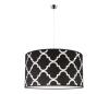 - Luster na lanku MAROKO 1xE27/40W/230V pr. 45 cm čierna/biela 80504