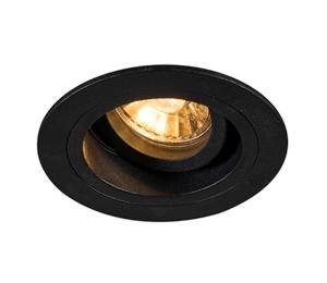 Zuma Line 92700 - Podhľadové svietidlo CHUCK DL ROUND 1xGU10/50W/230V čierna 92700-N