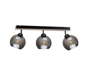 Keter Lighting Bodové svietidlo UNO WOOD 3xE27/60W/230V čierna/hnedá 1336/22