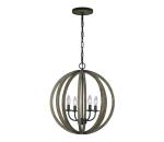 Elstead FE-ALLIER-4P-WW - Luster na reťazi ALLIER 4xE14/60W/230V dub FE-ALLIER-4P-WW