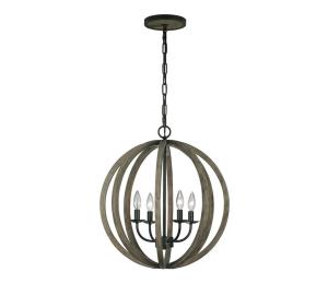 Elstead FE-ALLIER-4P-WW - Luster na reťazi ALLIER 4xE14/60W/230V dub FE-ALLIER-4P-WW