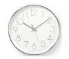 CLWA015PC30SR - Nástenné hodiny 1xAA biela/strieborná CLWA015PC30SR
