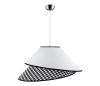 - Luster na lanku COCO 1xE27/40W/230V pr. 50 cm biela/čierna 8848
