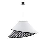 - Luster na lanku COCO 1xE27/40W/230V pr. 50 cm biela/čierna 8848