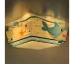 Dalber 63476 - Detské stropné svietidlo BABY SHARK 2xE27/60W/230V 63476