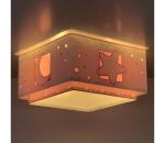 Dalber 63236S - Detské stropné svietidlo MOONLIGHT 2xE27/60W/230V ružová 63236S