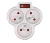 Rozbočovacia zásuvka s vypínačom 3x10A/230V P0026S