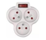 Rozbočovacia zásuvka s vypínačom 3x10A/230V P0026S