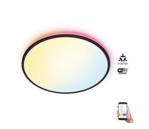 WiZ - LED RGBW Stmievateľné stropné svietidlo RUNE LED/21W/230V čierna Wi-Fi 8719514554290