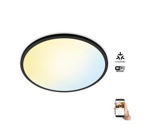 WiZ - LED Stmievateľné stropné svietidlo SUPERSLIM LED/22W/230V čierna Wi-Fi 8719514554955