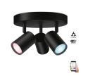 WiZ - LED RGBW Stmievateľné bodové svietidlo IMAGEO 3xGU10/4,9W/230V čierna Wi-Fi 8719514554535