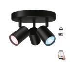WiZ - LED RGBW Stmievateľné bodové svietidlo IMAGEO 3xGU10/4,9W/230V čierna Wi-Fi 8719514554535