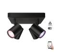 WiZ - LED RGBW Stmievateľné bodové svietidlo IMAGEO 4xGU10/4,9W/230V čierna Wi-Fi 8719514554573