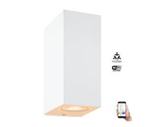 WiZ - LED RGBW Stmievateľné nástenné svietidlo UP&DOWN 2xGU10/4,7W/230V biela Wi-Fi 8719514554597