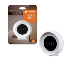 Ledvance-LED Digitálne hodiny s podsvietením NIGHTLUX LED/0,3W/5V 3000/4000/6500K 4058075757721