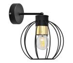 Nástenná lampa STARLIGHT 1xE27/15W/230V čierna/zlatá KK-1399/1 BK+GO