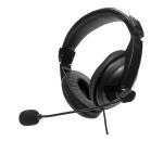 Slúchadlá s mikrofónom USB čierna FIS7510