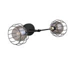 Keter Lighting Nástenné svietidlo SOLO BLACK 2xE27/60W/230V čierna/zlatá 1489