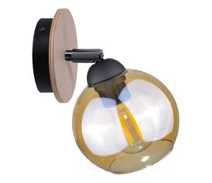 Keter Lighting Nástenné bodové svietidlo THEA WOOD 1xE27/60W/230V 2041