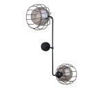 Keter Lighting Nástenné svietidlo SOLO BLACK 2xE27/60W/230V 1479