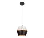 HEXE Luster na lanku PARIS 1xE27/60W/230V biela/čierna/zlatá 0082