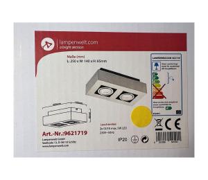 Lampenwelt - Bodové svietidlo 2xGU10/5W/230V 4251096541922