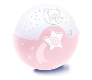 Infantino - Detská lampička s projektorom 3xAA ružová 004908-00INF