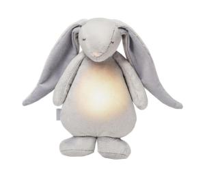 Moonie - Uspávačik s melódiou a svetlom zajačik silver 4554MOO
