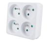 P108 - Rozbočovacia zásuvka 4x 10A biela P108