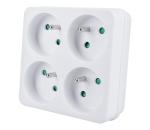 P108 - Rozbočovacia zásuvka 4x 10A biela P108