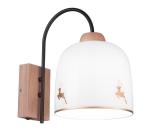 Kolarz A1352.61.Au.100-Nástenná lampa NONNA 1xE27/60W/230V jelene dub/biela/zlatá A1352.61.Au.100