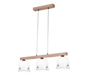 Kolarz A1352.83.G.100-Luster na lanku NONNA 3xE27/60W/230V jelene dub/biela/zelená A1352.83.G.100