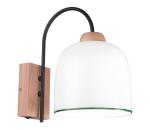 Kolarz A1352.61.G - Nástenná lampa NONNA 1xE27/60W/230V dub/biela/zelená A1352.61.G