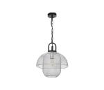 ONLI - Luster na reťazi ZAIR 1xE27/22W/230V čierna/strieborná 4978/SA