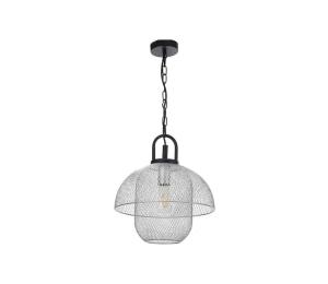 ONLI - Luster na reťazi ZAIR 1xE27/22W/230V čierna/strieborná 4978/SA