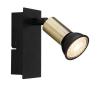 Globo 57998-1B - Nástenné bodové svietidlo DREW 1xGU10/35W/230V čierna/mosadz 57998-1B