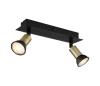 Globo 57998-2B - Bodové svietidlo DREW 2xGU10/35W/230V čierna/mosadz 57998-2B
