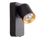 Nástenné bodové svietidlo ANDY 1xGU10/8W/230V čierna/zlatá ML9943