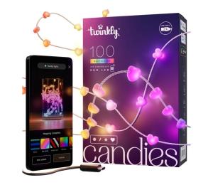 Twinkly TWKH100RGB-T - LED RGB Stmievateľná vianočná reťaz 100xLED 8 m USB Wi-Fi TWKH100RGB-T