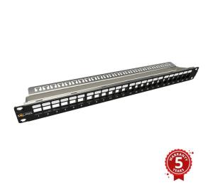Solarix 24000100 - 19" modulárny neosadený patch panel 24 portov 1U 24000100
