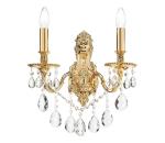Ideal Lux - Krištáľové nástenné svietidlo GIOCONDA 2xE14/40W/230V zlatá 060491